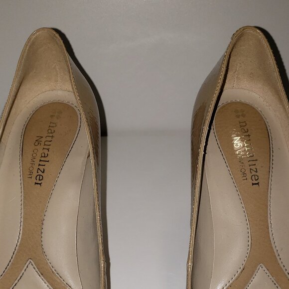 Taupe/Beige Patent High heel sz 6.5 - Picture 7 of 11